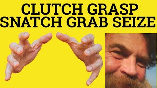 🔵 Clutch Grasp Snatch Grab Seize  Meaning  Seize Clutch Grasp Snatch Grab  English Vocabulary [upl. by Rika50]