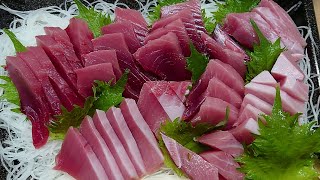 CUTTING Tuna For SASHIMI amp SUSHI  ONLY Professionals Can Do It Like This Loin Cutting [upl. by Joost]