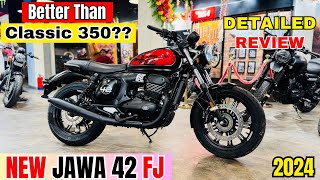 Finally 2024 New Jawa 42 FJ Model Detailed Review  On Road Price  FeaturesBetter Than Classic 350 [upl. by Bonneau392]