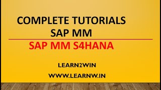 SAP MM Tutorials  SAP MM Basics for Freshers [upl. by Lseil]