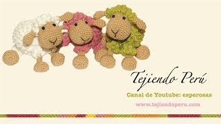 Ovejas tejidas a crochet amigurumi Parte 1 tejiendo el cuerpo [upl. by Joachim]