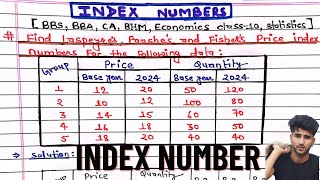 Index Numbers  Part 1  Statistics [upl. by Akenahc]