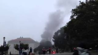 Footage of UC Berkeley campus fire from Dwinelle Plaza [upl. by Auerbach]