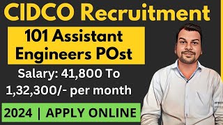 CIDCO Recruitment Jobs 2024  Apply for 101 Assistant Engineer Jobs  Govt Job For Civil Engineer [upl. by Asilad]