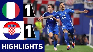 Croatia Vs Italy 11 ALL GOALS amp EXTENDED HIGHLIGHTS  UEFA EURO 2024 [upl. by Amalle]