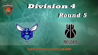 Atlasbasket  Div 4Round 5  HORNETS vs RELOAD [upl. by Hamlet719]