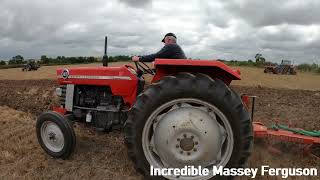 1973 Massey Ferguson 165 MultiPower 35 Litre 4Cyl Diesel Tractor 58 HP with 3 Furrow Plough [upl. by Akvir5]