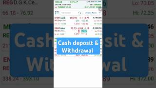 Cash deposit amp withdrawal StockMarket trading kse100 psx [upl. by Campman425]