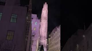 Rockefeller Building and Christmas Tree before lighting New York City [upl. by Meehahs863]