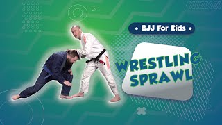 Wrestling Sprawl Takedown Defense  Brazilian JiuJitsu for Kids [upl. by Ahsien836]