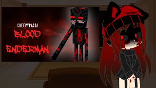 Mob Talker React to Minecraft Creepypasta BLOOD ENDERMAN [upl. by Dniren]