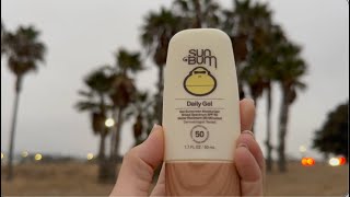 Sun Bum Daily SPF 50 Sunscreen Face Gel Review  Barely Tell its On [upl. by Bulley]