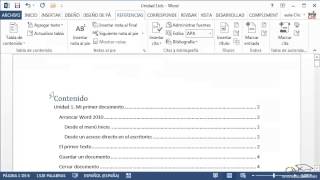 Curso de Word 2013 172 Crear tablas de contenido [upl. by Introc]