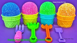 Play Foam Ice Cream Cups Surprise Eggs Shopkins Cuttie Cars Fingerlings Baby Monkey Toys [upl. by Eckardt]