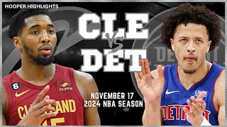 Cleveland Cavaliers vs Detroit Pistons Full Game Highlights  Nov 17  2024 NBA Season [upl. by Florry33]