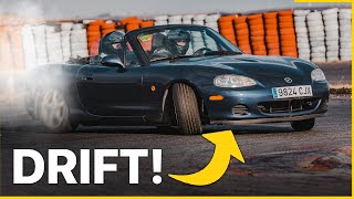 Hacemos DRIFT con el Miata y le Instalamos un Escape Deportivo  PROYECTO MX5 NB E03 [upl. by Ativoj]