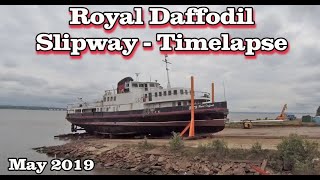 Royal Daffodil Going Up The Slipway at Carmet Marine timelapse [upl. by Shiau]