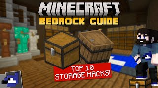 Item Storage System Minecraft Bedrock 120  Lets Play Survival [upl. by Ihcur]