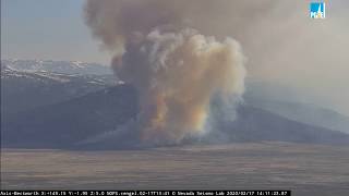 2nd hour of Antelope Fire as seen from Beckworth Peak at 2 PM [upl. by Nosila]