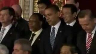 Queen pissedoff by Berlusconi shouting quotMr Obamaquot G20 [upl. by Nageem]