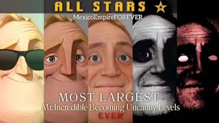 ARCHIVE Most Largest Mr Incredible Becoming Uncanny All Stars DESC [upl. by Tolmann305]