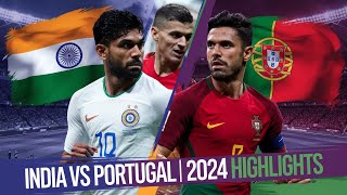 India vs Portugal  2024 International Football Highlights amp Goals [upl. by Freyah669]