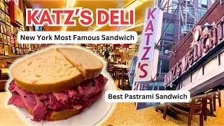 Katzs Deli in New York City  Best Pastrami Sandwich [upl. by Heidt]