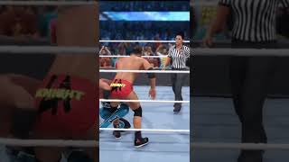 AJ Styles caught La Knight in the culf Crusher wwe2k23 shorts [upl. by Hareema]