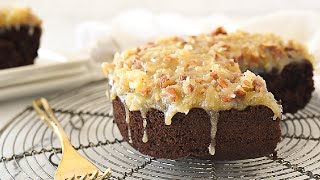 German Chocolate Cake for Two  Small Batch [upl. by Yleme]