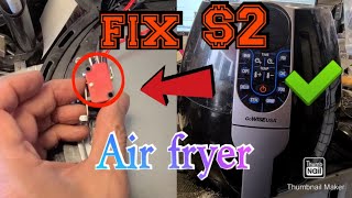 Air fryer doesnt power up no heat no power no display repair for 2 easy fix micro switch [upl. by Lavine]