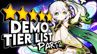 5 Star Demo Tier List Part 2 of 2  Genshin Impact [upl. by Chow]