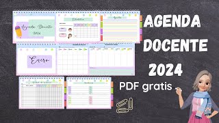 Agenda 2024 gratis PDF para docentes [upl. by Noryk983]