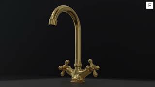 Francone Bespoke Taps demo installation  One hole deck mounted taps [upl. by Hsilgne]