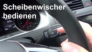 Autofahren lernen Scheibenwischer bedienen einschalten Wischer Funktion Golf Scheibenwaschanlage [upl. by Nyleuqaj867]