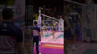 Elena Pietrinis first point since returning from injury came with a block 👏 shorts volleyball [upl. by Torhert578]