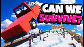 Can We Survive In Pigeons on this Downhill Christmas Map BeamNG Drive Mods [upl. by Nesyla]