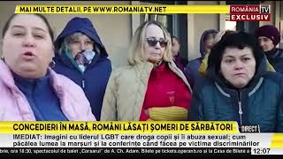 Concedieri în prag de Sărbători angajaţi lăsaţi pe drumuri [upl. by Hinkle]