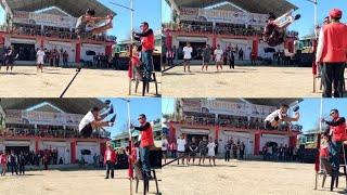 8 feet Spear kick Challenge between our Sumi Youth in the name of Ahuna Fests  Akibo Achumi Vlog [upl. by Tommie]