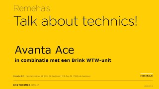 Remeha Avanta Ace  in combinatie met een Brink WTWunit [upl. by Lucita]