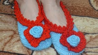 quotЖенские тапочки с цветочкомquot Womens Slippers with flower [upl. by Nyrehtac927]