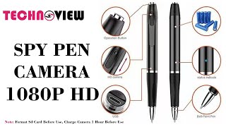 Technoview W8 Pen Camera with Single Click Audio Video Recording Best Portable Spy Hidden Camera [upl. by Sidnee]