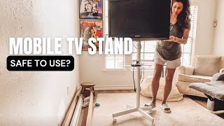 Bontec Movable Portable TV Stand Review  How movable Is it sturdy [upl. by Wyly]