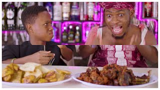 IAMDIKEH  MAMA CHINEDU amp CHINEDU ATE DRAGON WINGS ON NIGERIANS VS FOOD 😳 [upl. by Anaiek]