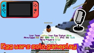 Pro Switch Player Solo Egg Wars Gameplay cubecraft bedrock  commentary [upl. by Ibbison]