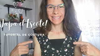 Cómo tapar el escote de un vestido Tutorial fácil de Costura 😍💞 [upl. by Photima]