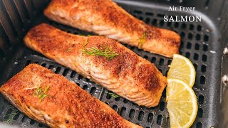 Quick and Easy Air Fryer SALMON Recipe [upl. by Mersey470]