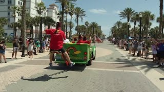 2024 Opening of the Beaches Parade draws thousands to Jacksonville Beach [upl. by Ahsilad]