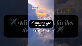 ✈️•Idiomas más fáciles de aprender•✈️ Prt1 fyp shorts idioms easy learning learn aesthetic [upl. by Ilyse]