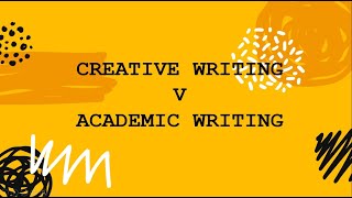 CREATIVE WRITING v ACADEMIC WRITING  VIDEO LESSON [upl. by Lede]