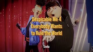 Despicable Me 4 2024 Everybody Wants to Rule the World Lyrics [upl. by Darn]